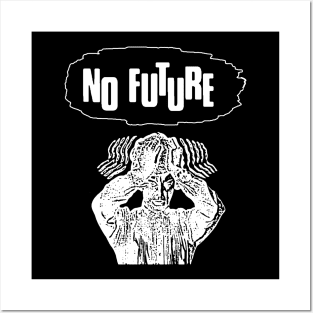 No future t shirt punk crass anarchy hardcore Posters and Art